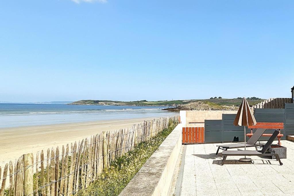 Appartement Pour 3 Personnes Sur La Plage Les Pieds Dans Leau Plonévez-Porzay Exterior foto